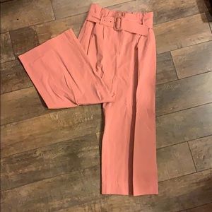 High waisted belted ZARA gaucho pants